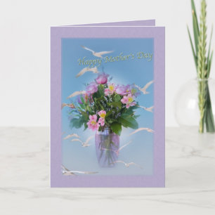 Der Tag, die Blumen und die Vögel der Mutter Karte