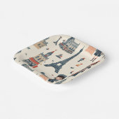 Der Tag eines französischen Mädchens Pappteller (Gewinkelt)