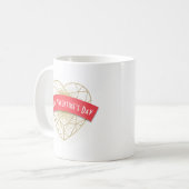 Der Tag Goldkunst-Deko-Herzvalentines Kaffeetasse (Vorderseite Links)