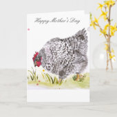 Der Tag Hennehuhn-Grußkarte Mutter Karte (Gelbe Blume)