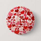 Der Tag Liebe-Herz-Mustervalentines Button (Vorderseite)