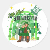 Der Tag meines besten Heiligen Patrick Runder Aufkleber (Vorderseite)