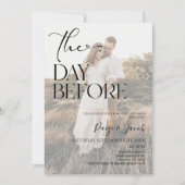 Der Tag vor der Hochzeit Probe Mittagessen Einladung (Vorderseite)