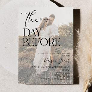 Der Tag vor der Hochzeit Probe Mittagessen Einladung