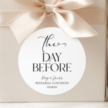 Der Tag vor der Minimal Hochzeit Probe Mittagessen