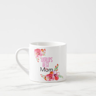 Der Tagesblumenwelt der Mutter die beste Mama Espressotasse