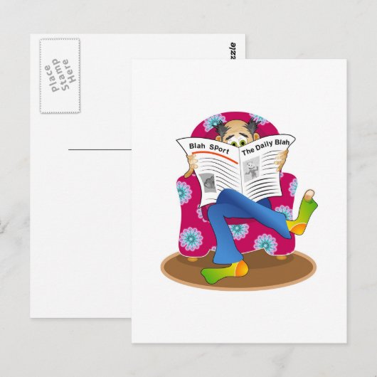 Der tägliche Blah! Postkarte (Vorne/Hinten)