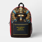 Der tägliche Helden der Feuerwehrleute Bedruckter Rucksack (Vorderseite)