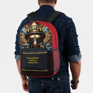 Der tägliche Helden der Feuerwehrleute Bedruckter Rucksack