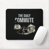 Der tägliche Pendelverkehr lustiger Holzarbeiter S Mousepad (Mit Mouse)