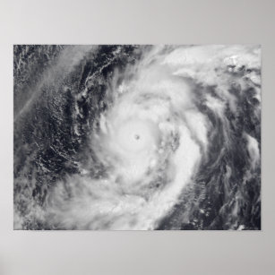 Der Taifun Damrey im Western des Pazifischen Ozean Poster