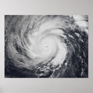 Der Taifun Faxai im Western des Pazifischen Ozeans Poster