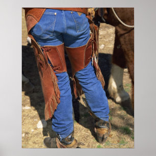 Der Taille Ansicht unten des Cowboys Poster
