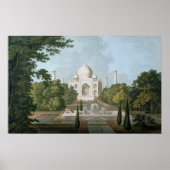 Der Taj Mahal, Agra, aus dem Garten Poster (Vorne)