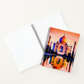 Der Taj Mahal gegen das Sunset Sky Journal Notizblock (Innenseite)