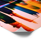 Der Taj Mahal gegen den Sonnenuntergang Poster (Ecke)