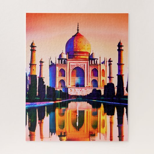 Der Taj Mahal gegen den Sonnenuntergang Puzzle (Vertikal)