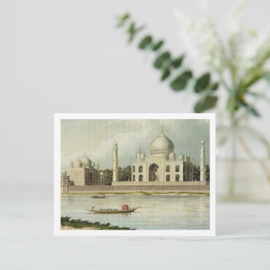 Der Taj Mahal, Grab des Kaisers Shah Jehan und Postkarte (Stehend Vorderseite)