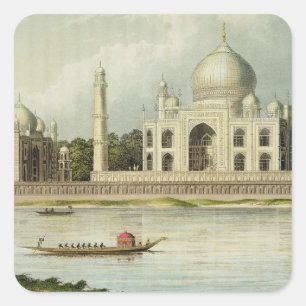 Der Taj Mahal, Grab des Kaisers Shah Jehan und Quadratischer Aufkleber