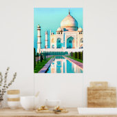 Der Taj Mahal unter einem Morgenhimmel Poster (Küche)
