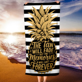 Der Tan wird verschwinden, aber die Erinnerungen w Strandtuch