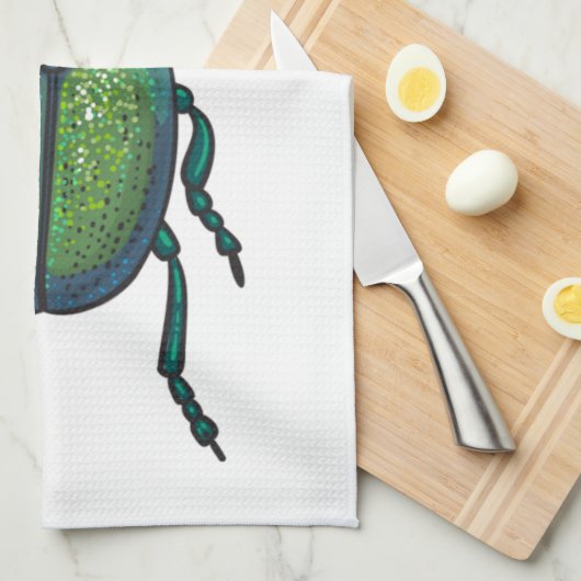 Der Tansienkäfer Geschirrtuch (Viertel Falte)