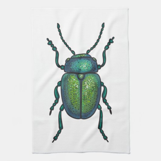 Der Tansienkäfer Geschirrtuch (Vertikal)