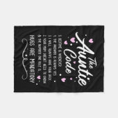 Der Tante-Code Fleecedecke (Vorderseite (Horizontal))