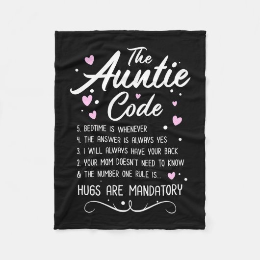 Der Tante-Code Fleecedecke (Vorderseite)