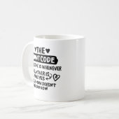 "Der Tante-Code" Kaffeetasse (Vorderseite Links)