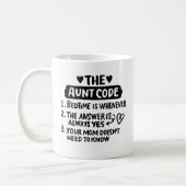 "Der Tante-Code" Kaffeetasse (Links)
