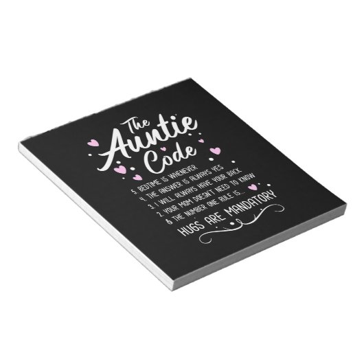 Der Tante-Code Notizblock (angewinkelt)