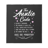 Der Tante-Code Notizblock (Vorderseite)