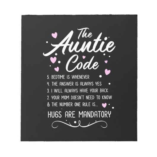 Der Tante-Code Notizblock (Vorderseite)