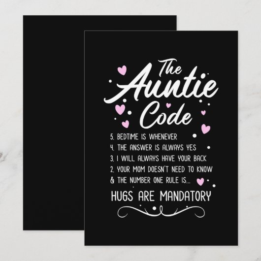 Der Tante-Code Save The Date (Vorne/Hinten)