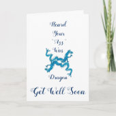 Der Tanz der blauen Drachen wird gut Karte (Vorderseite)