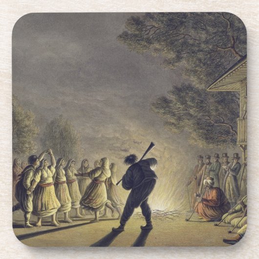 Der Tanz der bulgarischen Bauern, Kneipe. durch Untersetzer (Vorderseite)