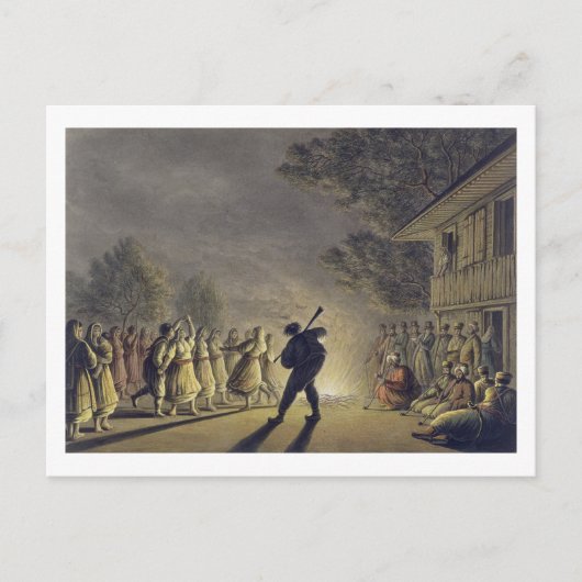 Der Tanz der bulgarischen Bauern, Pub von Willi Postkarte (Vorderseite)