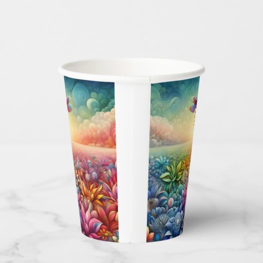 Der Tanz der Dragonfly Pappbecher (Rechts)