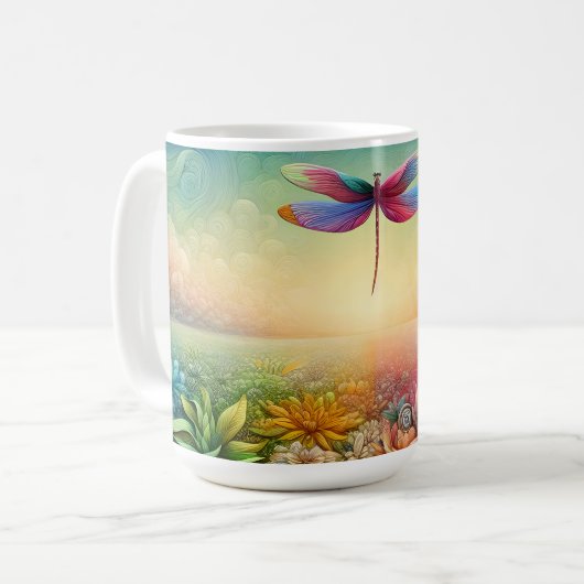 Der Tanz der Libelle - Kaffeetasse (Vorderseite Links)
