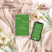 Der Tanz der Lila und weißen Rosen Einladung