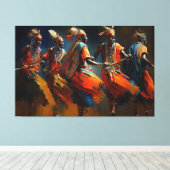 Der Tanz der Massai, Afrika Leinwanddruck (Insitu (Holzboden))