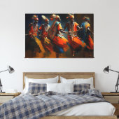 Der Tanz der Massai, Afrika Leinwanddruck (Insitu (Schlafzimmer))