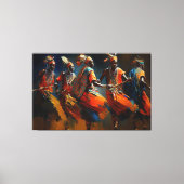 Der Tanz der Massai, Afrika Leinwanddruck (Vorderseite)