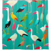 Der Tanz der Vogelfarben Duschvorhang (Vorderseite)