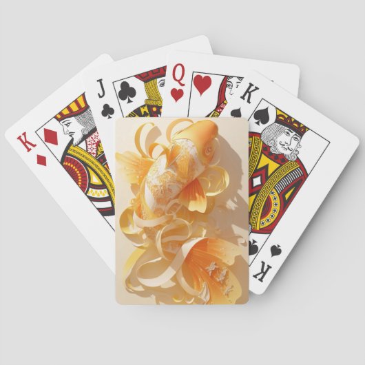Der Tanz des Papiers Goldfish Spielkarten (Rückseite)