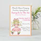 Der Tanz-Erwägungsgrunden-Einladung des süßen Einladung (Stehend Vorderseite)