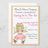 Der Tanz-Erwägungsgrunden-Einladung des süßen Einladung (Vorne/Hinten)