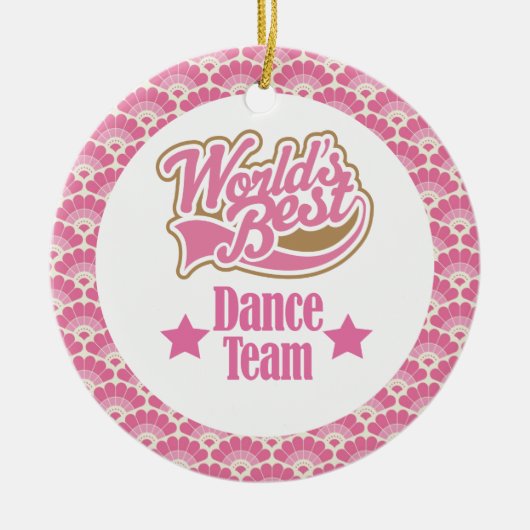 Der Tanz-Team-Geschenk-Verzierung der Welt beste Keramikornament (Vorne)