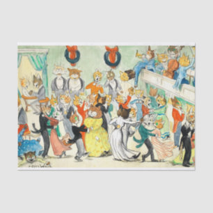 Der Tanz von Louis Wain Seidenpapier